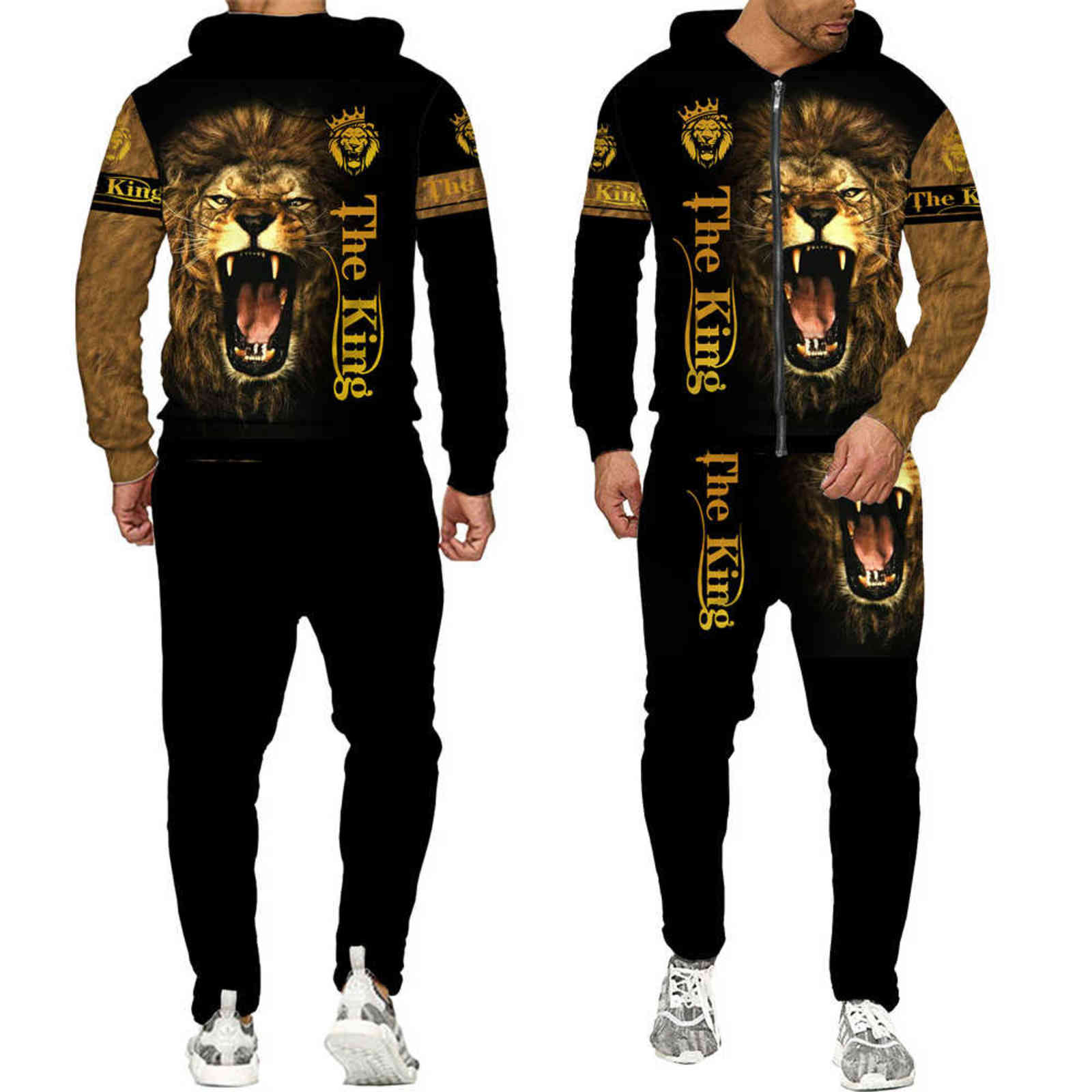 Personality Animal Cool Lion 3d All Over Print Tracksuits Men Fashion Zipper Hoodie Pants 2 Pcs Set Sport Suits, 14182
Personality Animal Cool Lion 3d All Over Print Tracksuits Men Fashion Zipper Hoodie Pants 2 Pcs Set Sport Suits, 14182
