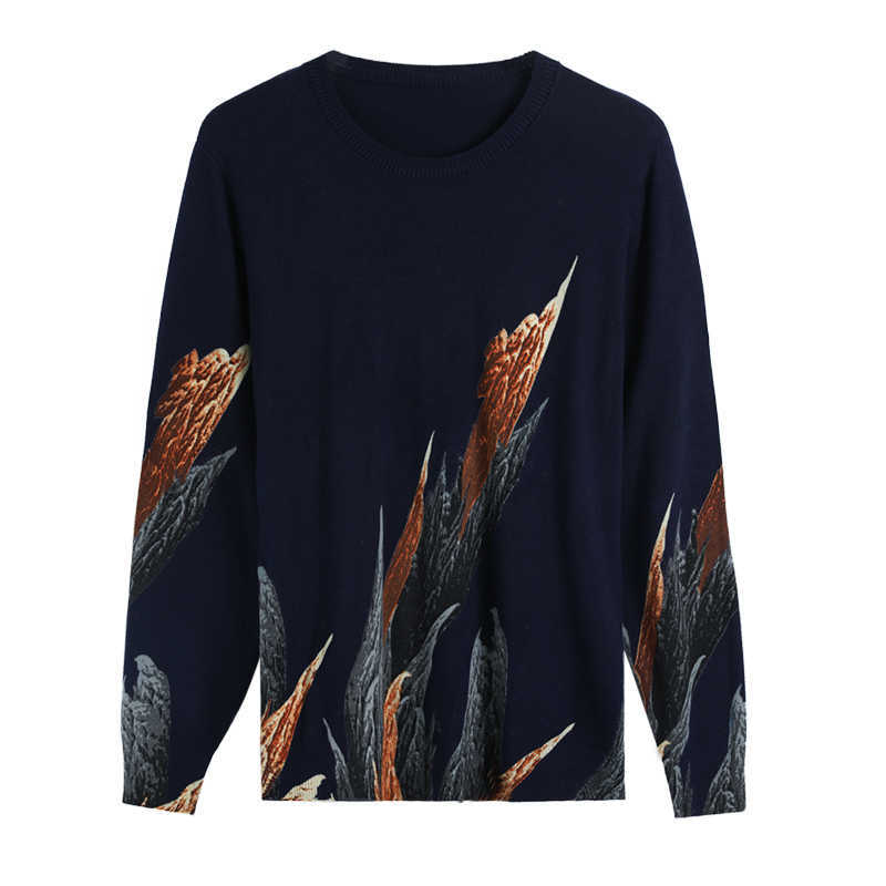 YISU Autumn Winter Casual Knitted Sweater Women Pullover Sweaters Loose Jumper O neck Long sleeve Printed sweater Women 210908