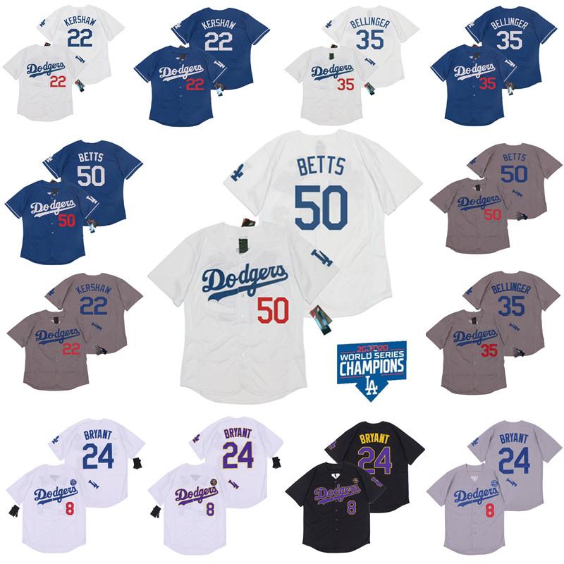 2020 WS champions 50 Mookie Betts Dodgers Jersey 35 Cody Bellinger 22 Clayton Kershaw 8 24 Bryant baseball jerseys, Black
2020 WS champions 50 Mookie Betts Dodgers Jersey 35 Cody Bellinger 22 Clayton Kershaw 8 24 Bryant baseball jerseys, Black