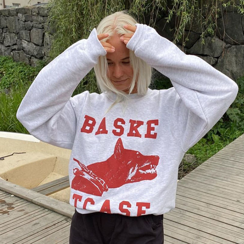2021 100%cotton Gray Vintage Red Letter Print Sweatshirts Women Streetwear Oversized O-neck Pullovers Autumn Casual Plus Size N0mi
2021 100%cotton Gray Vintage Red Letter Print Sweatshirts Women Streetwear Oversized O-neck Pullovers Autumn Casual Plus Size N0mi