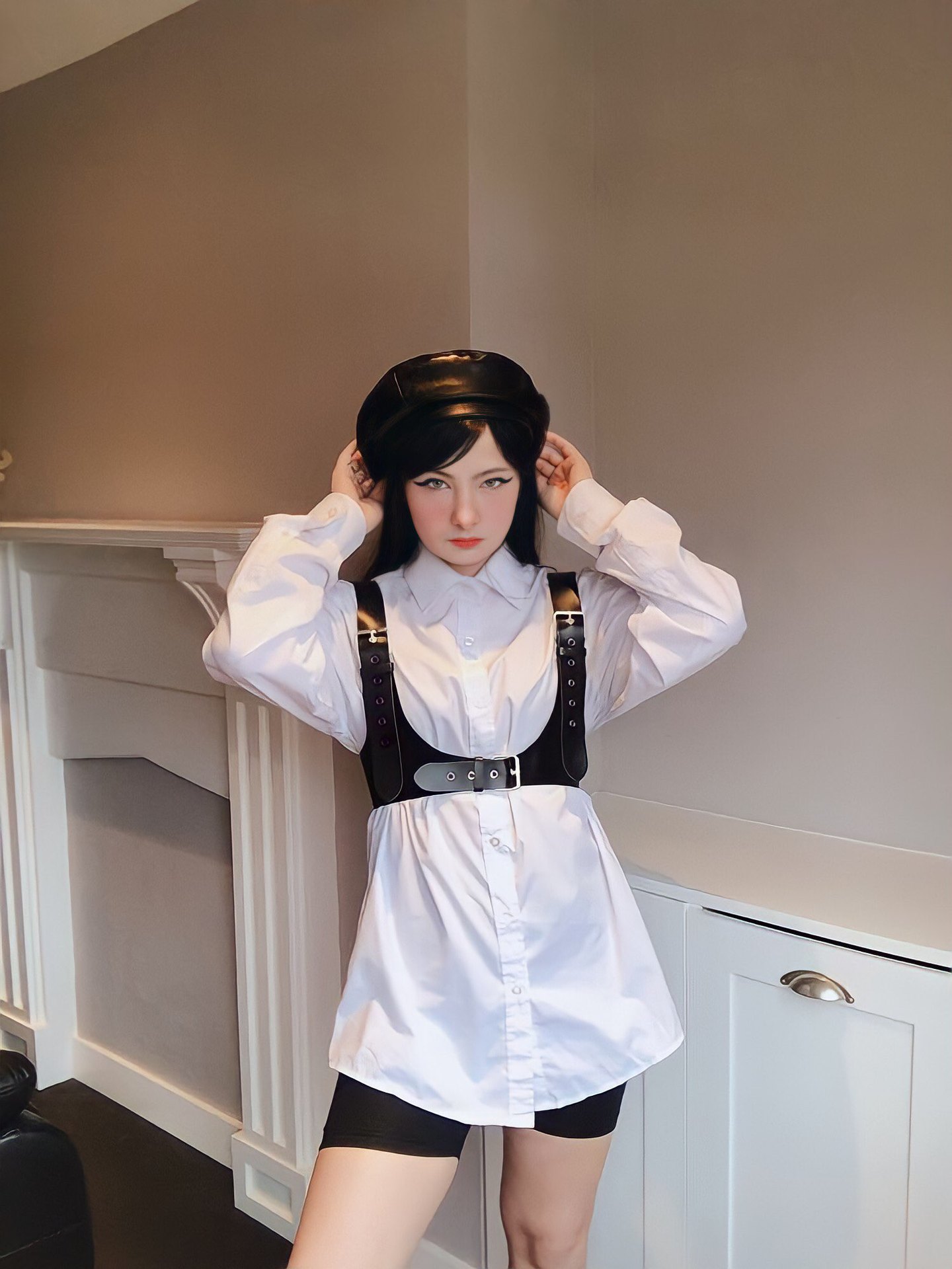 2021 New Spring Summer Pu Leather Black Buckle Personality Women Wide Strap Belt Fashion Tide All-match