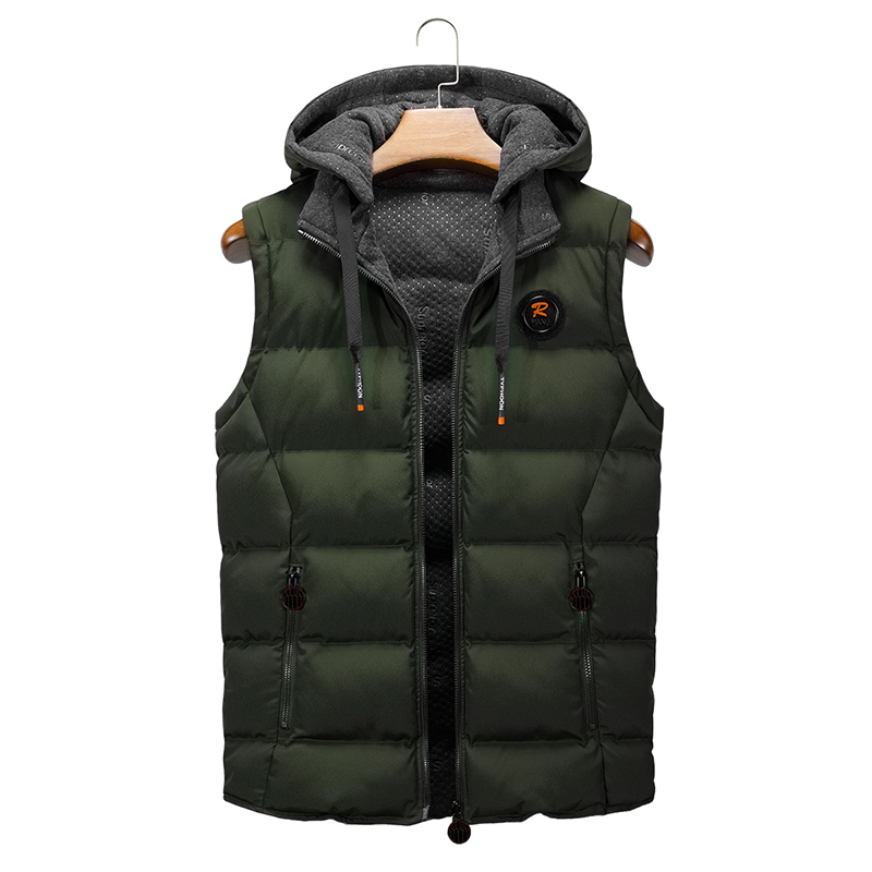 Riinr New Mens Jackets Sleeveless Vest Winter Men's Warm Cotton Vest Homme Casual Thicken Waistcoat Casual Coats 201120