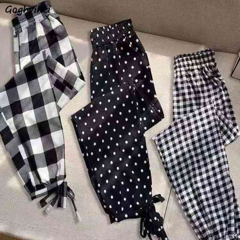 casual elastic-waist ankle-length lace-up womens capris plaid vintage loose 2xl fashion all-match simple students chic, Black;white
casual elastic-waist ankle-length lace-up womens capris plaid vintage loose 2xl fashion all-match simple students chic, Black;white