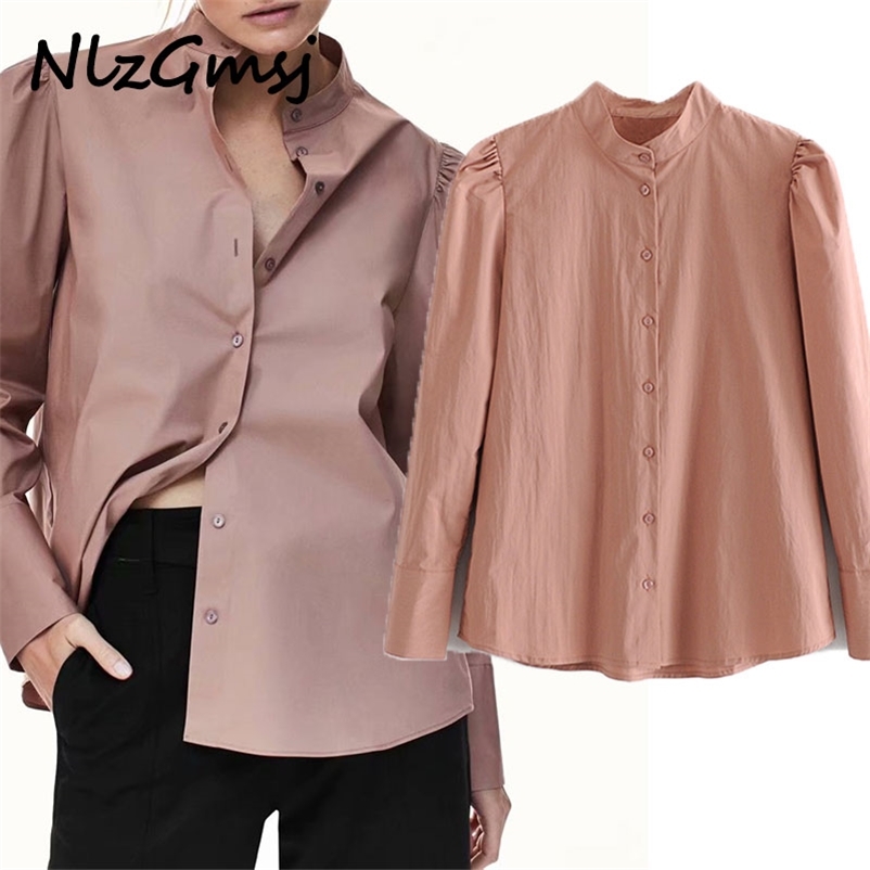 Blouse Women Vintage Pink Shirts Long Sleeve Solid Puff Elegant Office Ladies Work Wear Blouses 210628, As picture
Blouse Women Vintage Pink Shirts Long Sleeve Solid Puff Elegant Office Ladies Work Wear Blouses 210628, As picture