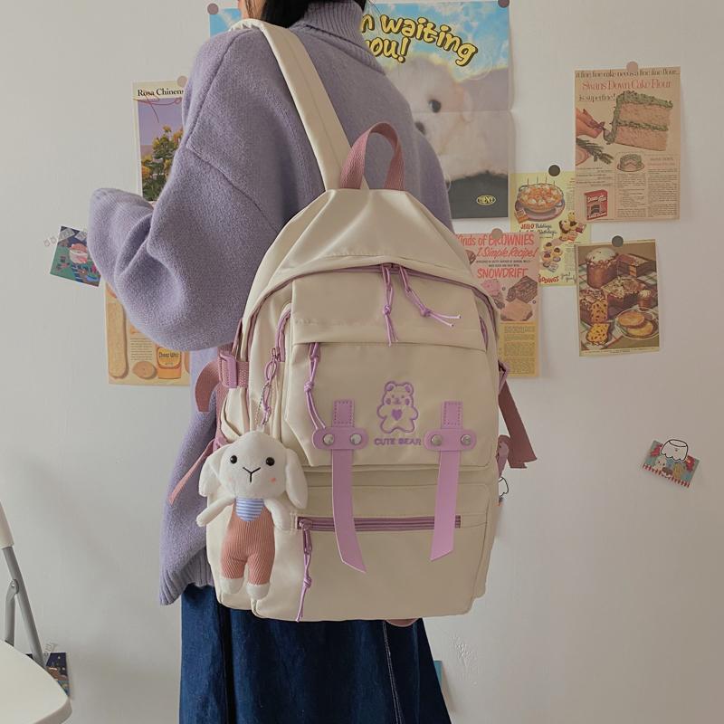 Pupil Cute Backpack Women Waterproof Kawaii Embroidery School Bags for Teenage Girls Large Capacity Travel Backpacks 2021 New, Green without toy
Pupil Cute Backpack Women Waterproof Kawaii Embroidery School Bags for Teenage Girls Large Capacity Travel Backpacks 2021 New, Green without toy