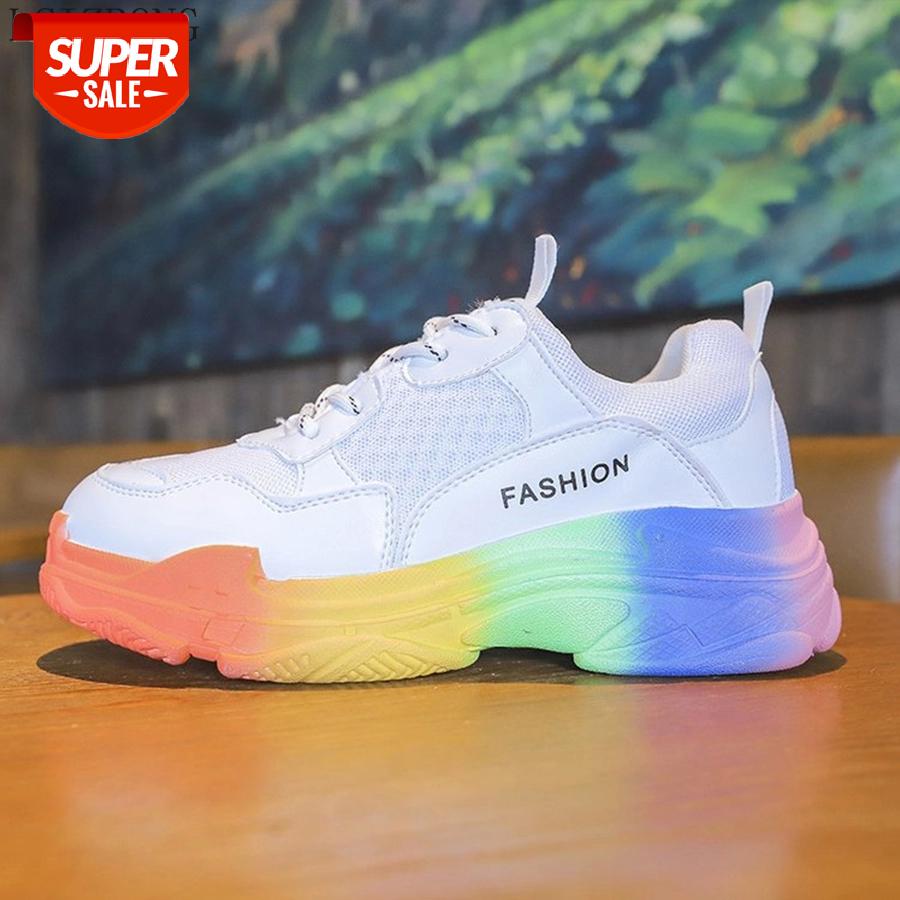 Spring Fashion Rainbow Women Casual Shoes PU + Mesh Breathable White Sneakers 35-41 Big Size Lace Up Streetwear Shoes Female #5m78
Spring Fashion Rainbow Women Casual Shoes PU + Mesh Breathable White Sneakers 35-41 Big Size Lace Up Streetwear Shoes Female #5m78