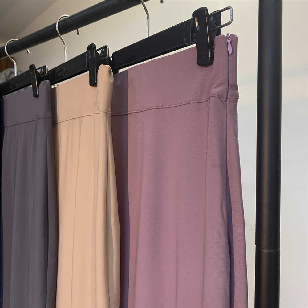 Faldas Mujer Moda High Waist Maxi Pencil Long Skirt Jupe Longue Femme s Skirts Korean Fashion Clothing Crayon 210621