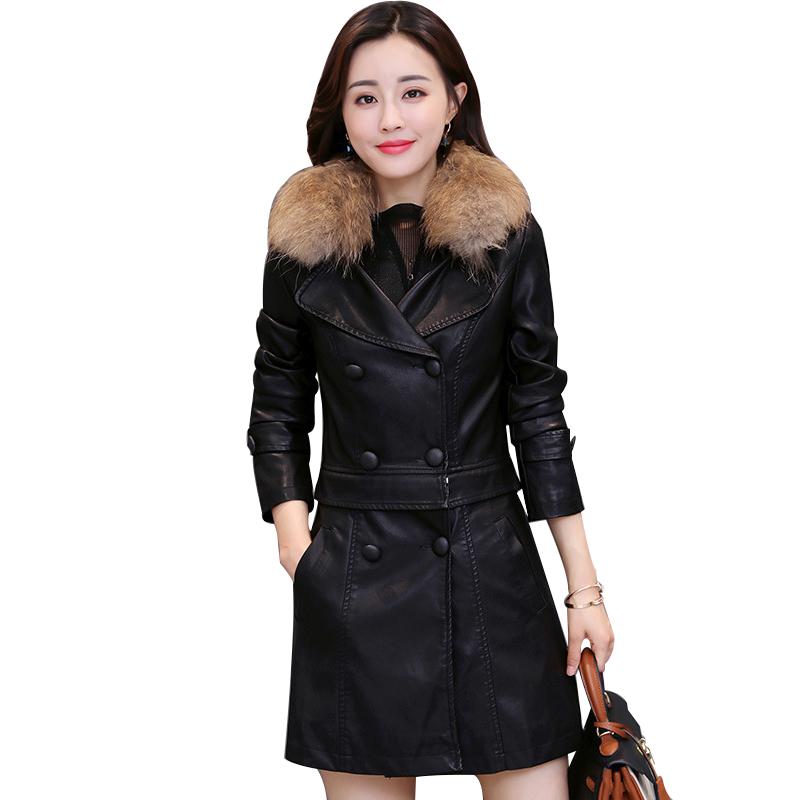 Women' Leather & Faux Women Black Outerwear Lower Edge Detachable Double Breasted Fur Collar Motorcycle Coat Plus Size
Women' Leather & Faux Women Black Outerwear Lower Edge Detachable Double Breasted Fur Collar Motorcycle Coat Plus Size