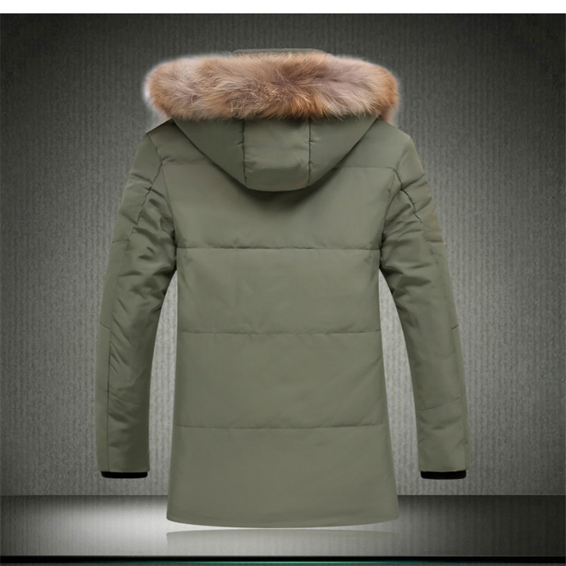 winter Men and women duck down jacket men's coat parkas warm Rabbit fur collar Hooded Warm Down Coat Male Parkas men 201225
