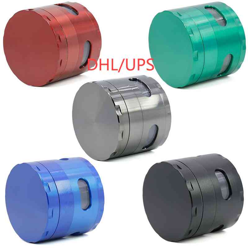 4 layers Zinc alloy herb grinder 63MM chamfer transparent window on side crusher
4 layers Zinc alloy herb grinder 63MM chamfer transparent window on side crusher