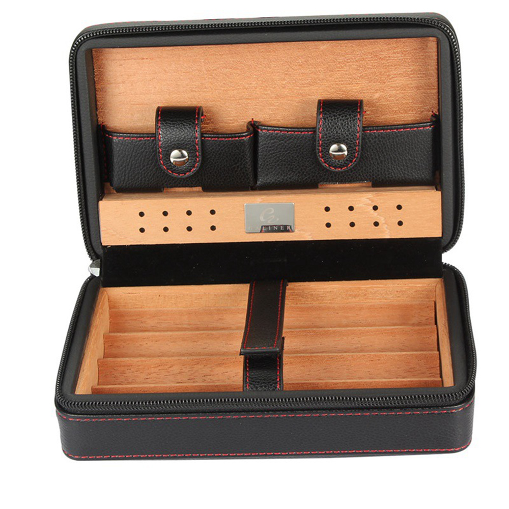 DEJAYA COHIBA Cedar Cigar Humidor Box Travel Leather Cigar Case Humidifier Sigaretten Doosje for Sigar Smoking Accessories
DEJAYA COHIBA Cedar Cigar Humidor Box Travel Leather Cigar Case Humidifier Sigaretten Doosje for Sigar Smoking Accessories