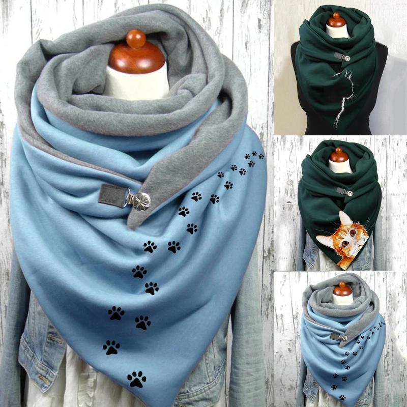 Scarves Winter Scarf For Women Casual Printing Fashion Retro Multi-purpose Shawl Button Warm Shawls Bufanda Mujer, Blue;gray
Scarves Winter Scarf For Women Casual Printing Fashion Retro Multi-purpose Shawl Button Warm Shawls Bufanda Mujer, Blue;gray