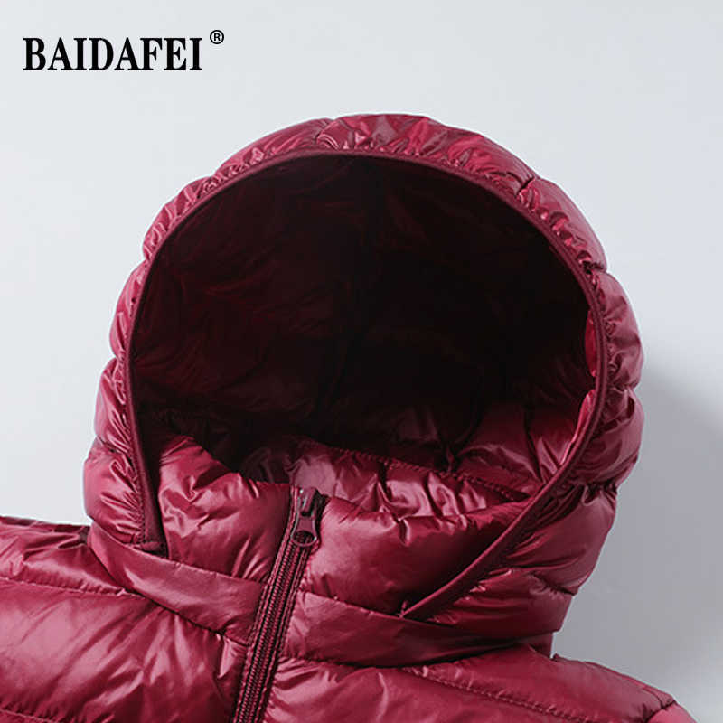 Women's Lightweight Water-Resistant Packable Puffer Coat Hood Removable Women Female Portable Fluffy Long Jackets 210819