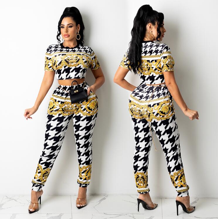 Fashion Women Tracksuits Two Piece Pants Set Casual Sexy Sports Suit Home T-Shirts Trousers Polyester Tracksuit Bodycon For Woman, As show
Fashion Women Tracksuits Two Piece Pants Set Casual Sexy Sports Suit Home T-Shirts Trousers Polyester Tracksuit Bodycon For Woman, As show