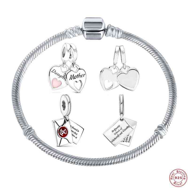 Mc New 925 Silver Retro Mother&daughter Heart Envelope Pendant Beads Fit Pandora Charms Bracelet for Women Original Diy Jewelry
Mc New 925 Silver Retro Mother&daughter Heart Envelope Pendant Beads Fit Pandora Charms Bracelet for Women Original Diy Jewelry