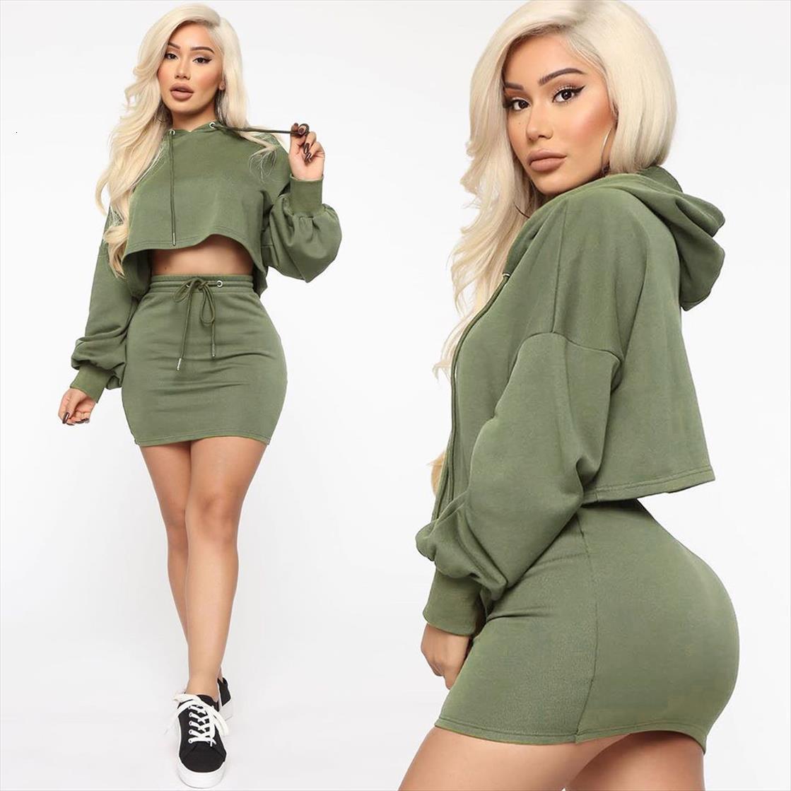 hooded skirt sets women tracksuits drawstring two piece outfit long sleeve crop and mini skirts summer spring clothes, Gray
hooded skirt sets women tracksuits drawstring two piece outfit long sleeve crop and mini skirts summer spring clothes, Gray