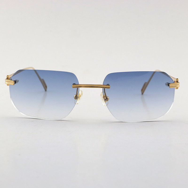 Selling Fashion Metal UV400 Protection Rimless 18K Gold Male and Female Sun Glasses Shield Retro Design Sunglasses
Selling Fashion Metal UV400 Protection Rimless 18K Gold Male and Female Sun Glasses Shield Retro Design Sunglasses