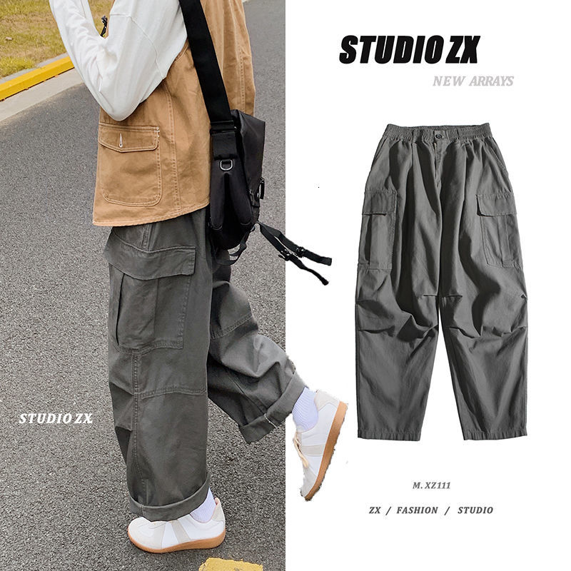 2021 New Autumn Cotton Cargo Pants Men's Fashion Solid Color Multi-pocket Overalls Men Streetwear Loose Hip-hop Straight Trousers Mens Fpd8, Dark gray
2021 New Autumn Cotton Cargo Pants Men's Fashion Solid Color Multi-pocket Overalls Men Streetwear Loose Hip-hop Straight Trousers Mens Fpd8, Dark gray