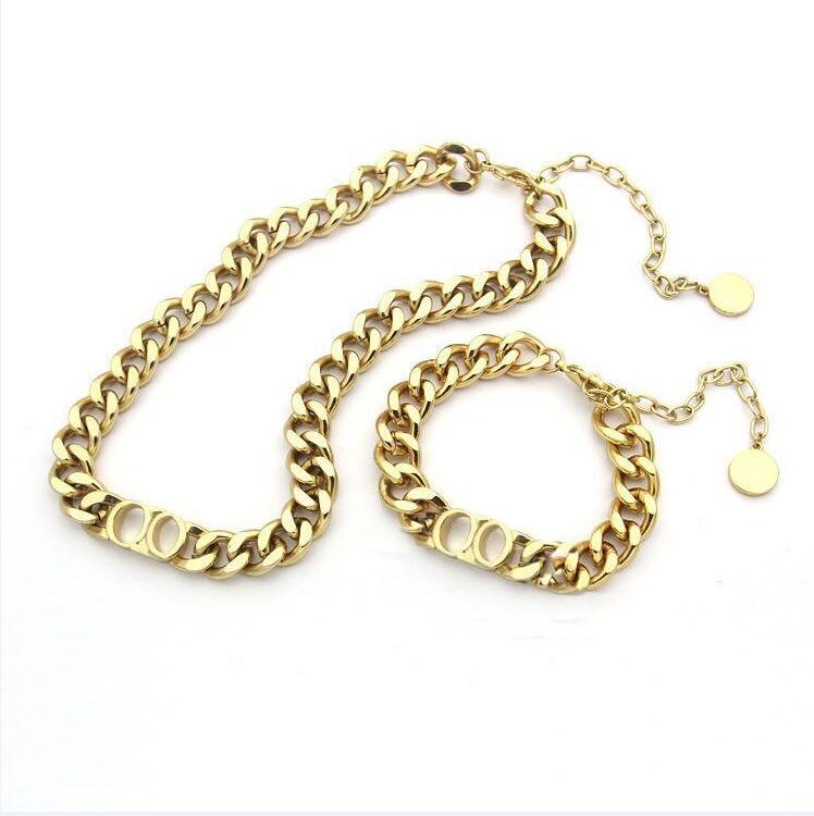 Fashion stainless steel letter 14k gold cuban link chain necklace bracelet for mens and women Party lovers gift hip hop jewelry
Fashion stainless steel letter 14k gold cuban link chain necklace bracelet for mens and women Party lovers gift hip hop jewelry