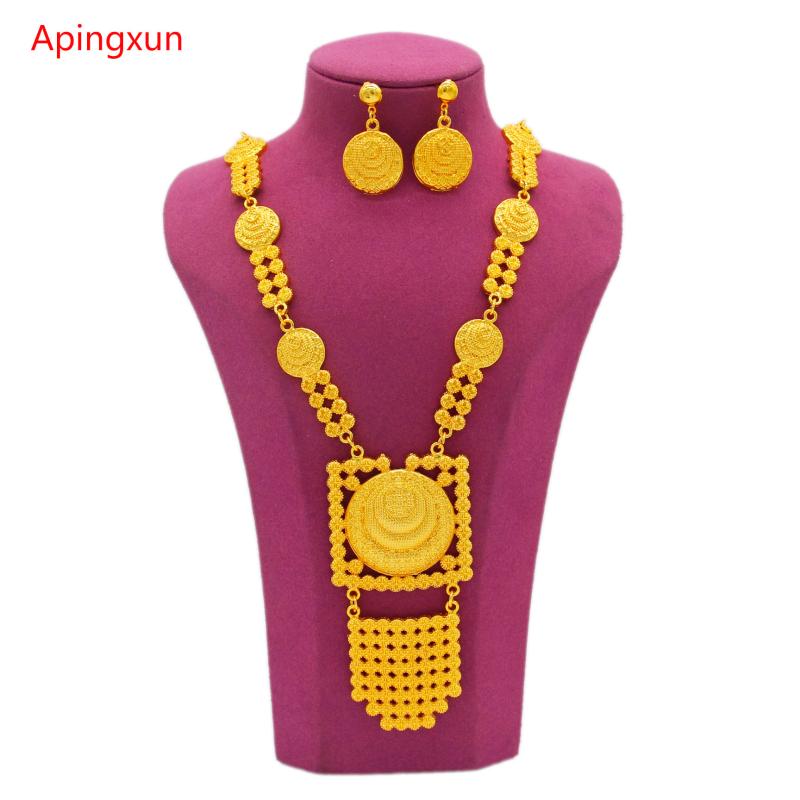 Earrings & Necklace Apingxun 24K Necklace&Earrings Jewelry Set Round Shape Earring African Arab French Women Bridal Wedding Luxury Wife Gift, Silver
Earrings & Necklace Apingxun 24K Necklace&Earrings Jewelry Set Round Shape Earring African Arab French Women Bridal Wedding Luxury Wife Gift, Silver