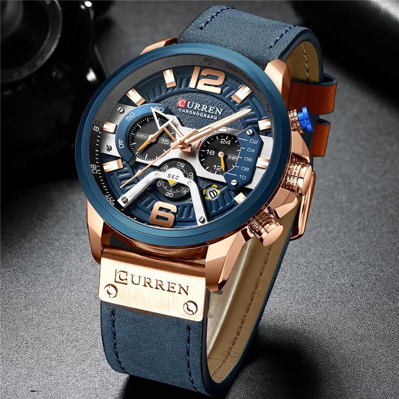 Wristwatches Men's Quartz Watches Fashion Waterproof Multi-functional Big Dial Calendar Wrist Watch For Man Leather Strap Clock Chronograph, Style 4
Wristwatches Men's Quartz Watches Fashion Waterproof Multi-functional Big Dial Calendar Wrist Watch For Man Leather Strap Clock Chronograph, Style 4