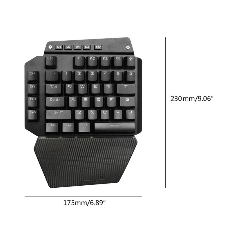 K700 One-hand Mechanical Keyboard RGB LED Backlight Outemu Switch Macro Defines