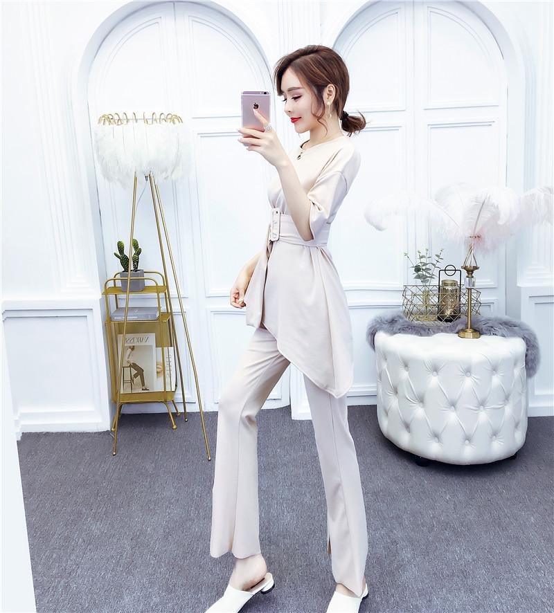 Women's Two Piece Pants Korean Style Women 2 Set Top And Office Work Luxury Clothing High Quality Business Suit Ensemble Femme Deux Pieces