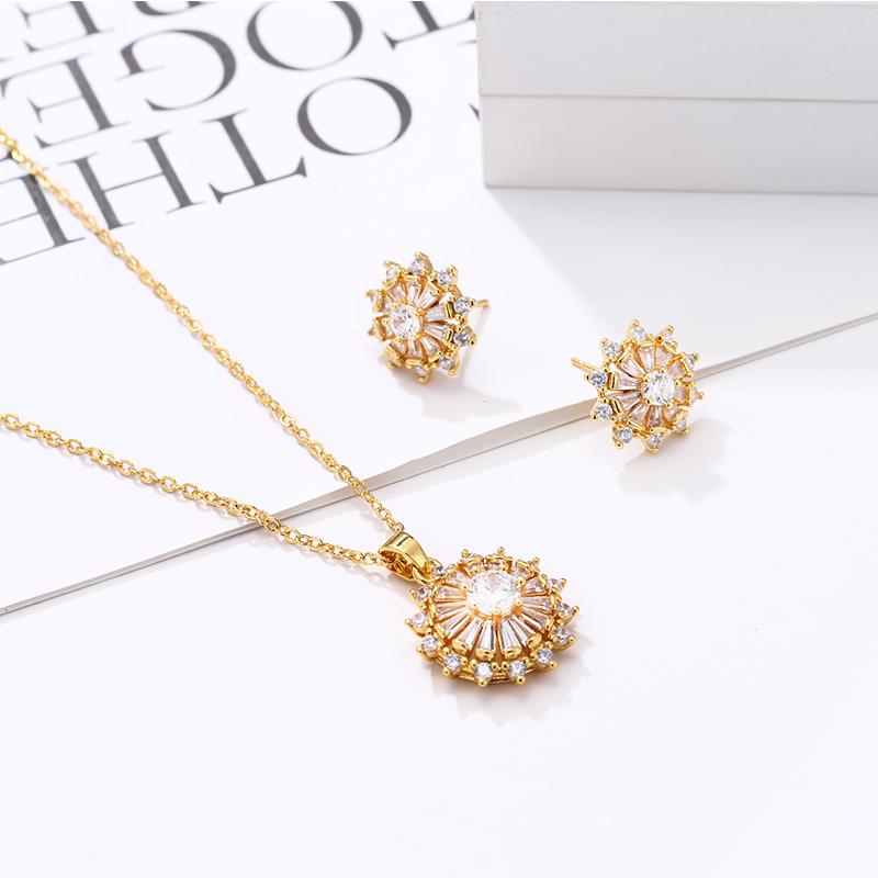 Earrings & Necklace Bridal Jewelry Sets For Women 24K Gold Plated Cubic Zirconia Fashion Wedding Wholesale, Silver
Earrings & Necklace Bridal Jewelry Sets For Women 24K Gold Plated Cubic Zirconia Fashion Wedding Wholesale, Silver