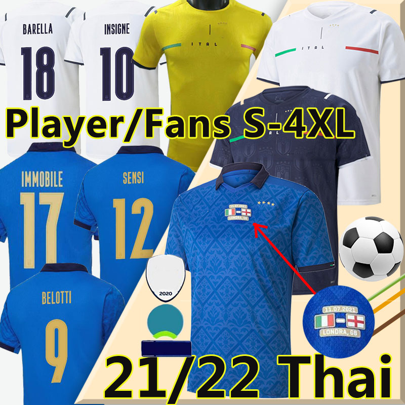 21/22 Italy soccer jerseys SENSI BARELLA fans player version INSIGNE BERNARDESCHI CHIELLINI football shirt BONUCCI BELOTTI JORGINHO 2021 2022 men women kids kits, 20-21 home
21/22 Italy soccer jerseys SENSI BARELLA fans player version INSIGNE BERNARDESCHI CHIELLINI football shirt BONUCCI BELOTTI JORGINHO 2021 2022 men women kids kits, 20-21 home
