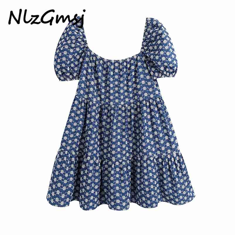 Nlzgmsj Embroidery Za Summer Mini Dres Square Collar Puff Sleeve Ruffle Blue Patchwork Hem Woman 04 210628, As picture
Nlzgmsj Embroidery Za Summer Mini Dres Square Collar Puff Sleeve Ruffle Blue Patchwork Hem Woman 04 210628, As picture