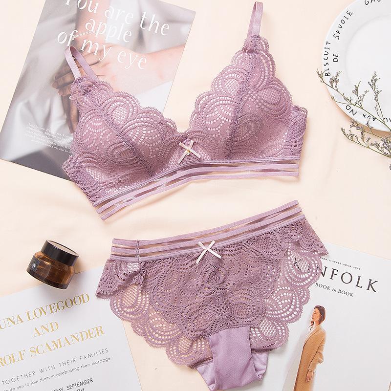 Bras Sets Summer Bra + Panties Lace Splice Girl Women Charming Push UP Non-steel Triangle Gathering Deep-V Soft & Set, Black
Bras Sets Summer Bra + Panties Lace Splice Girl Women Charming Push UP Non-steel Triangle Gathering Deep-V Soft & Set, Black