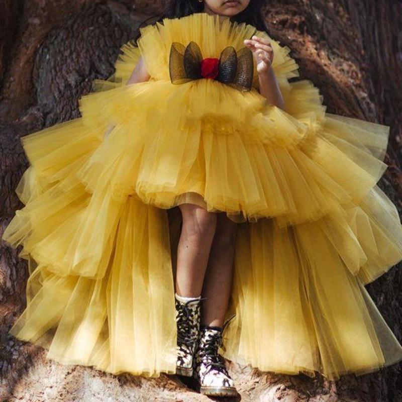 Girl's Dresses Yellow Hi-Lo Flower Girl Tulle Tiers Lilttle Kids Ball Gown Birthday Pageant Weddding Gowns For Girls, Black
Girl's Dresses Yellow Hi-Lo Flower Girl Tulle Tiers Lilttle Kids Ball Gown Birthday Pageant Weddding Gowns For Girls, Black
