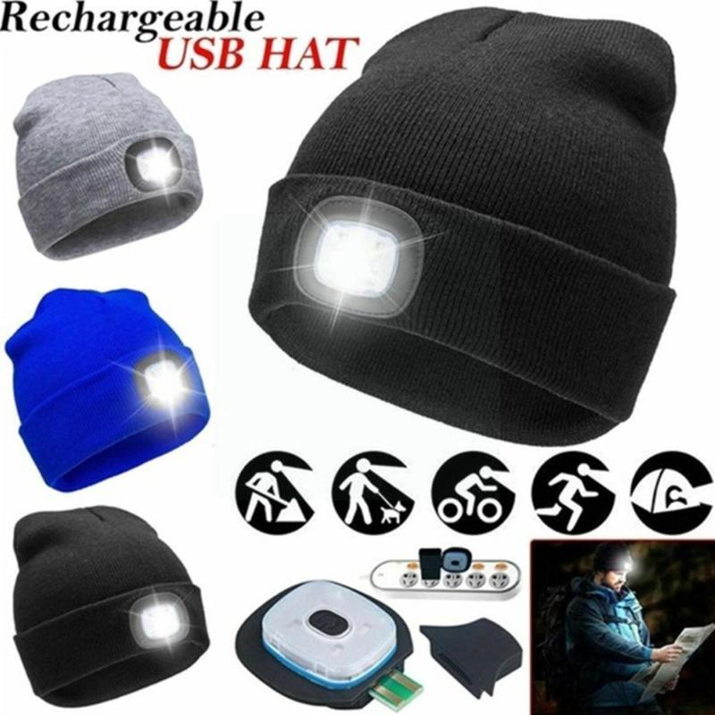 Berets Unisex Winter Led Light Luminous Warm Knitted Hat Outdoor Fishing Cap Running Lamp Camping U8q2, Dark grey
Berets Unisex Winter Led Light Luminous Warm Knitted Hat Outdoor Fishing Cap Running Lamp Camping U8q2, Dark grey