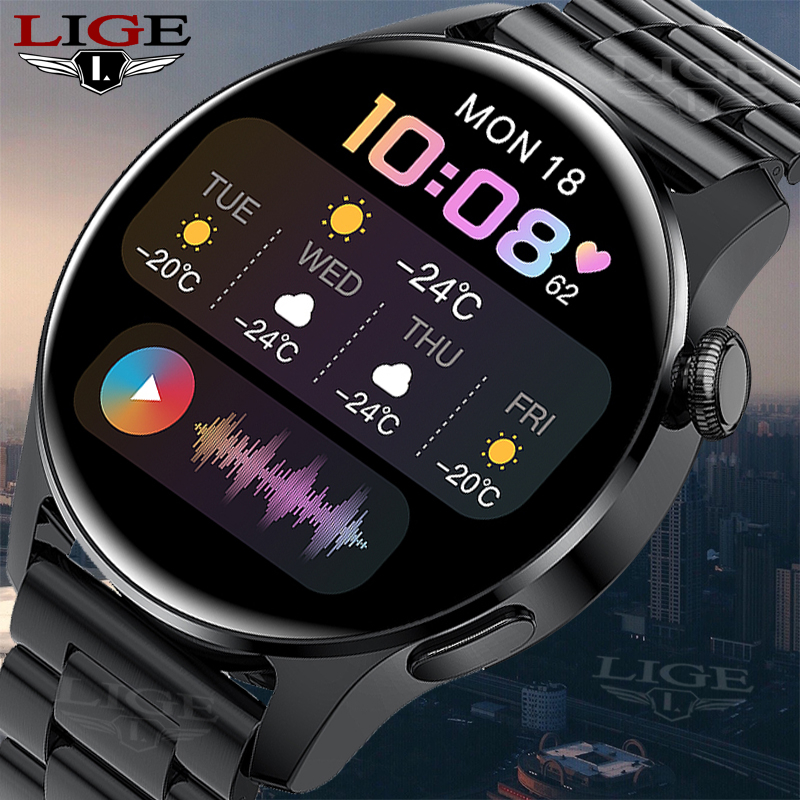 LIGE New Bluetooth Call Smart watch Men Full touch Screen Sports fitness watch Bluetooth is Suitable For Android ios Smart watchg, Silicone black
LIGE New Bluetooth Call Smart watch Men Full touch Screen Sports fitness watch Bluetooth is Suitable For Android ios Smart watchg, Silicone black
