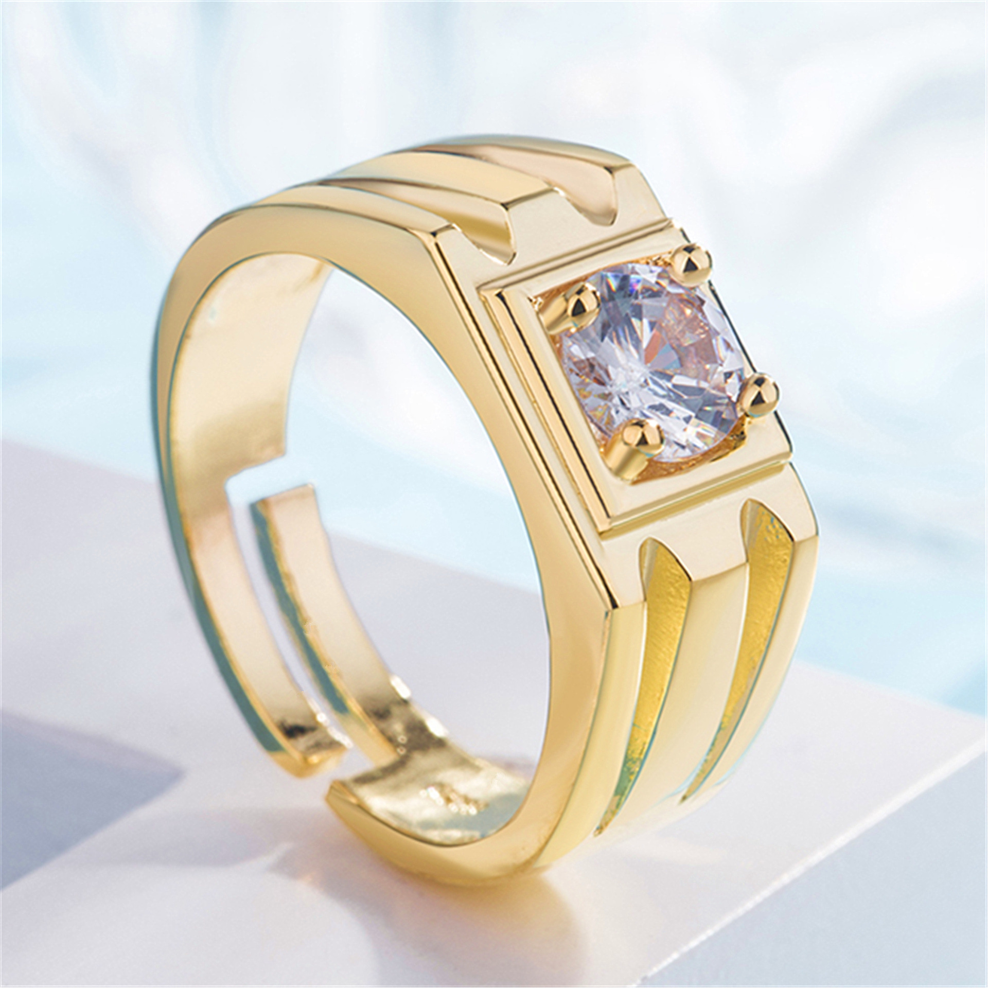 European and American Fashion High-End Exclusive for Cross-Border Jewelry Gold Plated Mens Diamond Ring Business Mans Ring White Copper Mate, Silver
European and American Fashion High-End Exclusive for Cross-Border Jewelry Gold Plated Mens Diamond Ring Business Mans Ring White Copper Mate, Silver