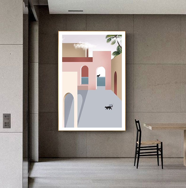 Modern Posters And Prints Minimalist Geometry Building Wall Art Picture Canvas Painting No Frame For Living Room Home Decor