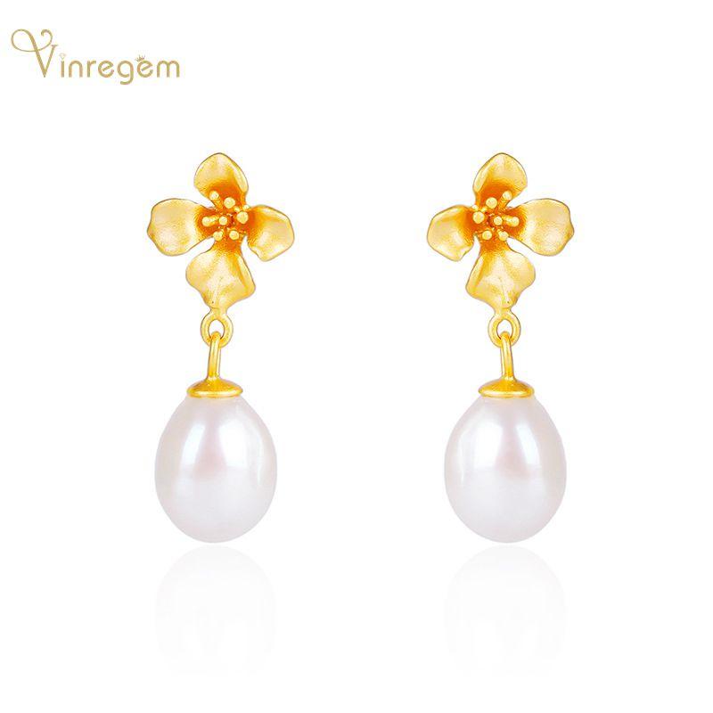 Dangle & Chandelier Vinregem 925 Sterling Silver Pearl Wedding Engagement Creative Flower 18K Yellow Gold Romantic Earrings For Women Fine J
Dangle & Chandelier Vinregem 925 Sterling Silver Pearl Wedding Engagement Creative Flower 18K Yellow Gold Romantic Earrings For Women Fine J