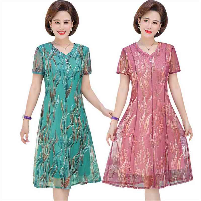 floral summer middle age womens dress mother short sleeve chiffon mesh plus big size v-neck casual party beach vestidos, Black;gray
floral summer middle age womens dress mother short sleeve chiffon mesh plus big size v-neck casual party beach vestidos, Black;gray