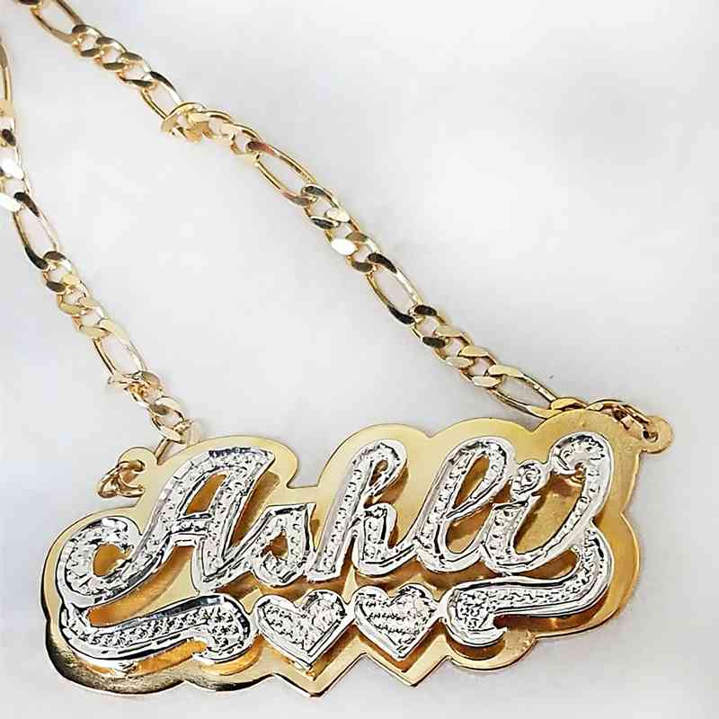 KristenCo Double Silver Personalized Curb chain name chokers Name plate necklace
KristenCo Double Silver Personalized Curb chain name chokers Name plate necklace