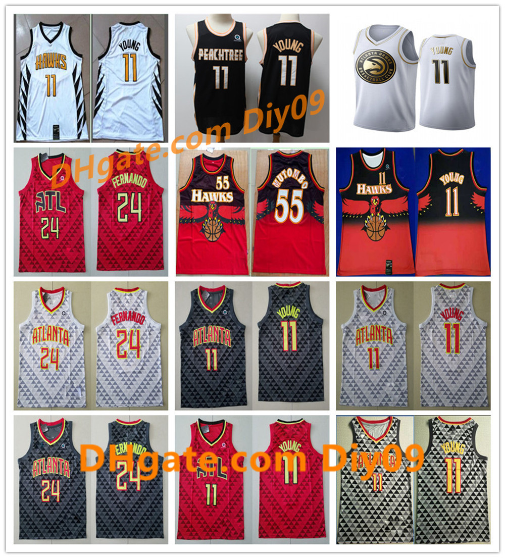 Mens Trae Young 11 Atlanta Hawks Jersey 55 Dikembe Mutombo Bruno Fernando 24 Retro De'Andre Hunter 12 Basketball Jerseys, Black;red
Mens Trae Young 11 Atlanta Hawks Jersey 55 Dikembe Mutombo Bruno Fernando 24 Retro De'Andre Hunter 12 Basketball Jerseys, Black;red