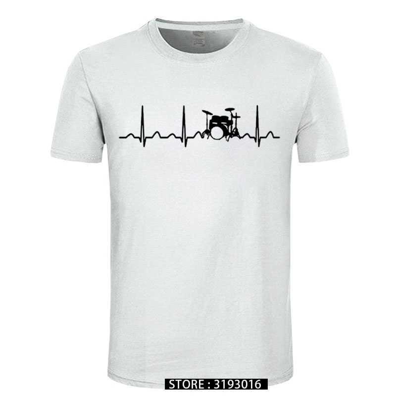 Drums Drummer Heartbeat T-Shirt Casual Male Cool 3D Printed Fashion Japanese Tees Christmas Day Camisas Hombre Clothing 210629