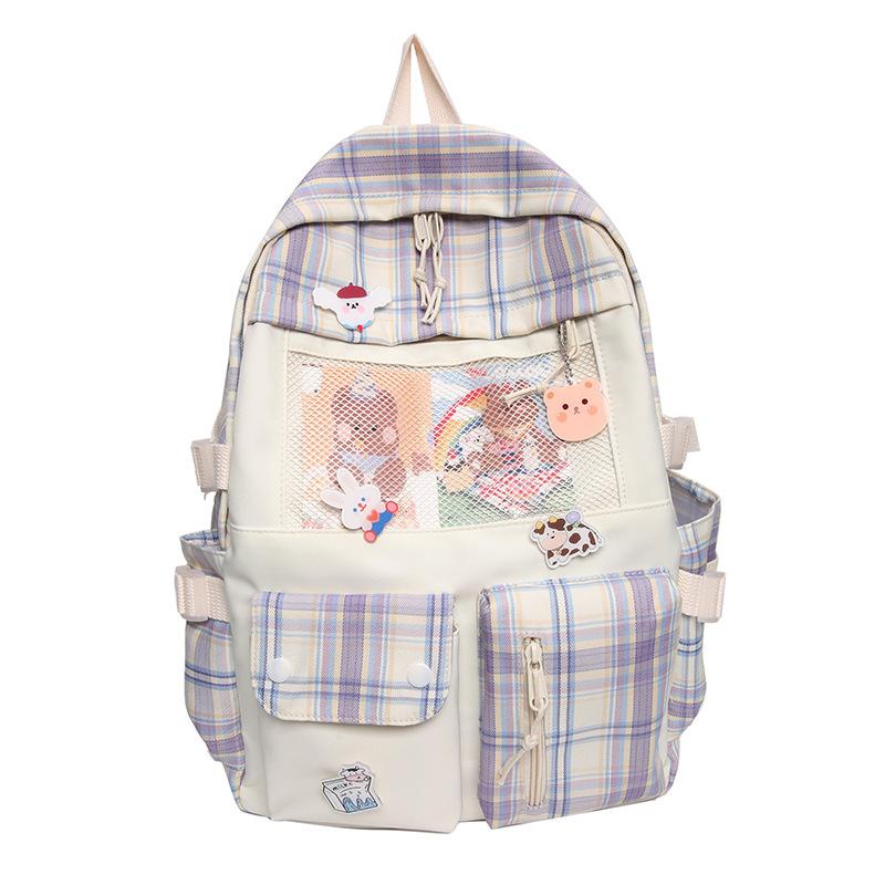 School Bags 2021 Fashion Check Bag For Teenage Girl Cute Women Backpack Multi-Pocket Anti-Theft Female Kawaii Travel, Blue
School Bags 2021 Fashion Check Bag For Teenage Girl Cute Women Backpack Multi-Pocket Anti-Theft Female Kawaii Travel, Blue