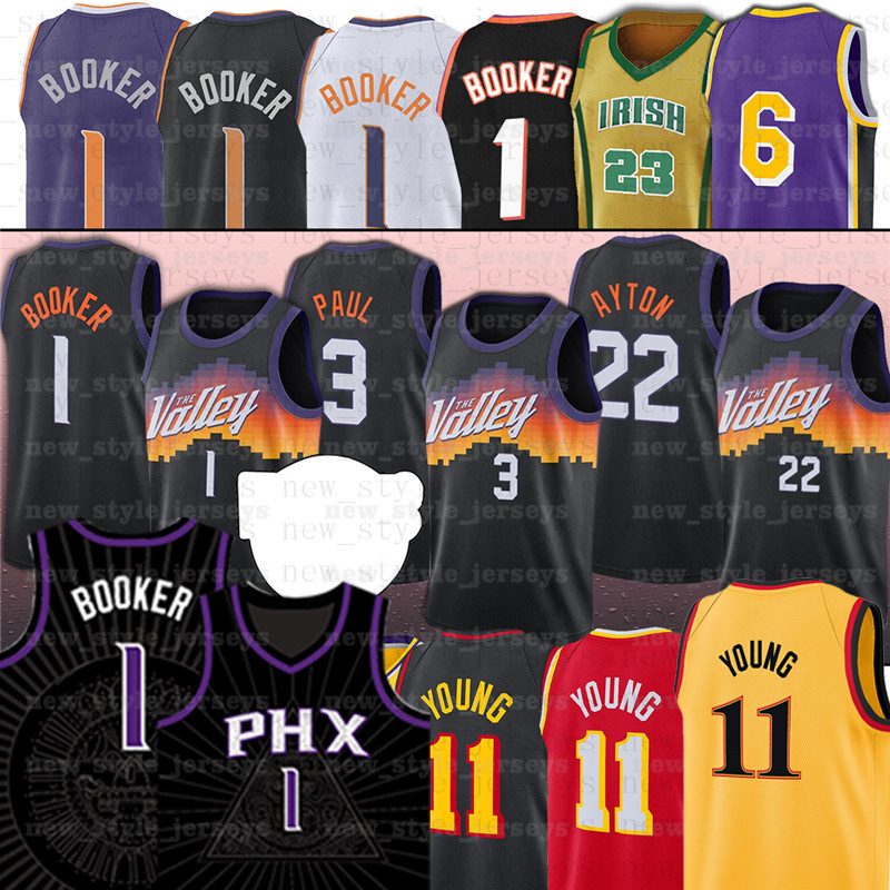 1 Devin 22 DeAndre Booker Paul Ayton 3 Chris Trae Valley black Basketball 11 Young Jerseys lbj 6 Stitched Jersey, Men
1 Devin 22 DeAndre Booker Paul Ayton 3 Chris Trae Valley black Basketball 11 Young Jerseys lbj 6 Stitched Jersey, Men