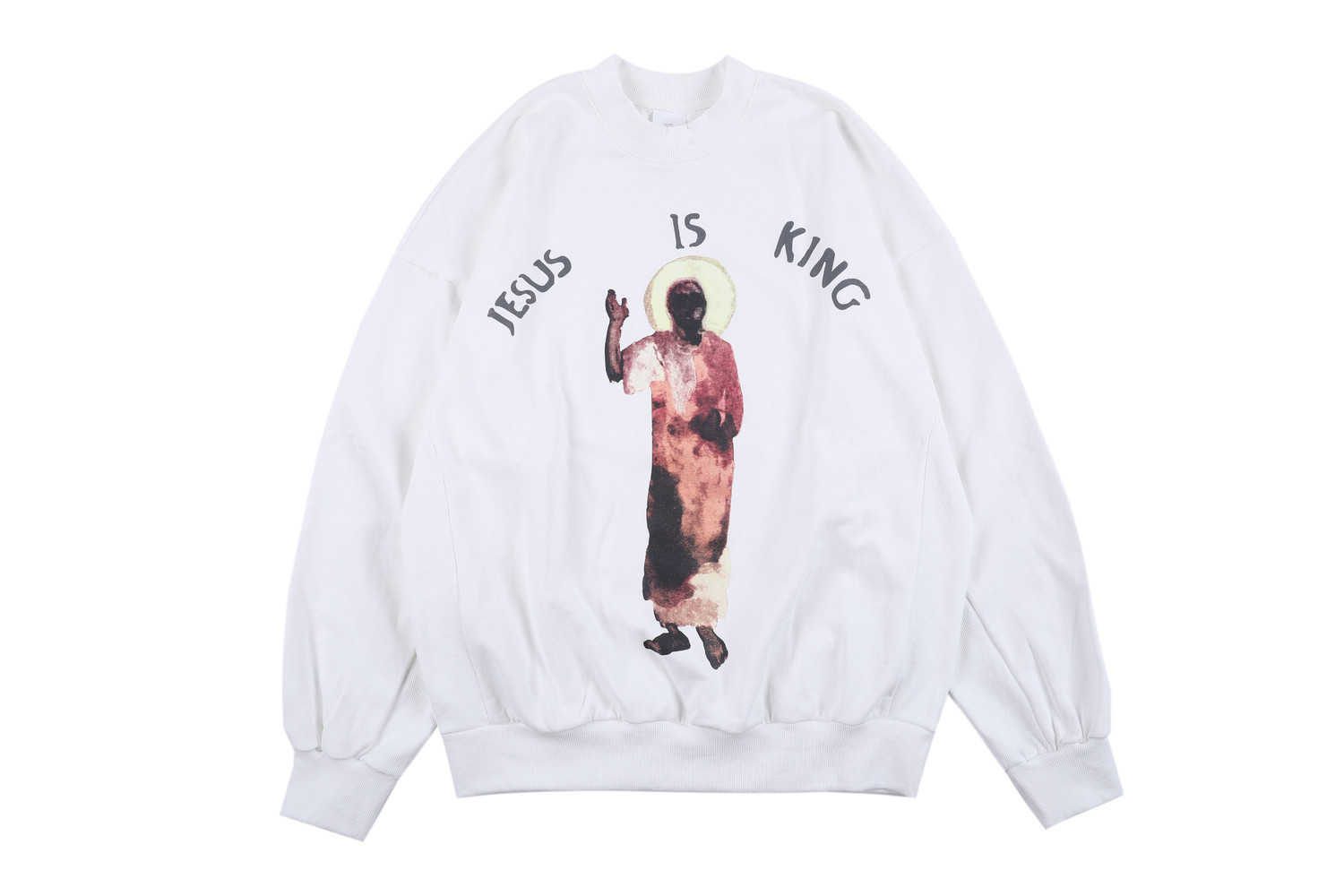 NAGRI Jesus Is King Print Sweatshirt Men Casual Long Sleeve Pullover Hoodie Hip Hop Male Fashion Tops Oversize Hoodies T200917