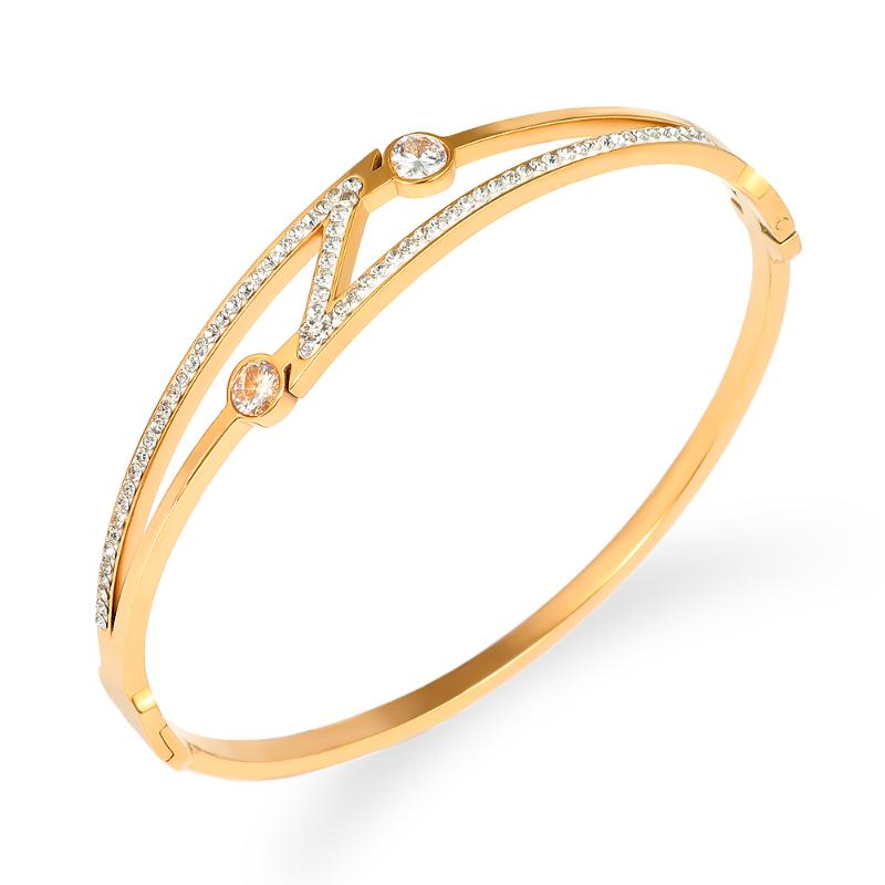 Bangle Summer Charm Cubic Zirconia Paved Circles Bracelets & Bangles For Women Classic Stainless Steel Crystals Bracelet
Bangle Summer Charm Cubic Zirconia Paved Circles Bracelets & Bangles For Women Classic Stainless Steel Crystals Bracelet