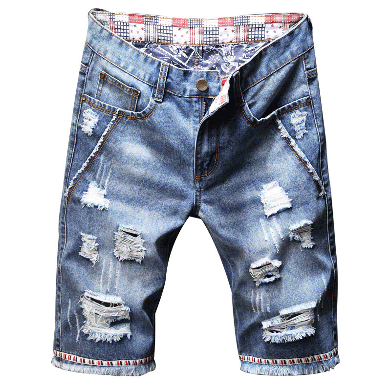 2021 New Men's Male Fashion Casual Summer Holes Ripped Fringe Denim Shorts Knee Length Blue Jeans Capri 1hf8
2021 New Men's Male Fashion Casual Summer Holes Ripped Fringe Denim Shorts Knee Length Blue Jeans Capri 1hf8