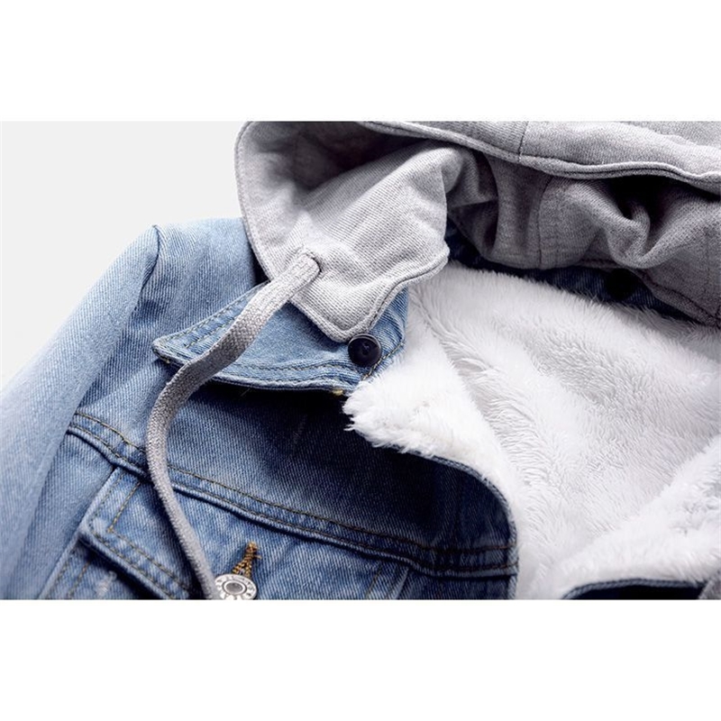 Autumn winter Women Casual Denim fleece Coat Woman Long Sleeve Jean Jacket women coats and jackets T200212