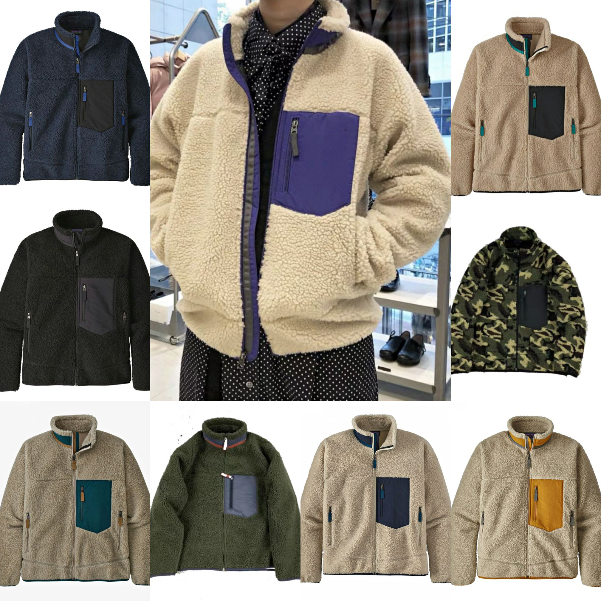 Designer mens Patagonias jacket PATAGONIA Thick warm down Classic Retro autumn winter couple models lamb cashmere fleece coat men women Clot, Green
Designer mens Patagonias jacket PATAGONIA Thick warm down Classic Retro autumn winter couple models lamb cashmere fleece coat men women Clot, Green