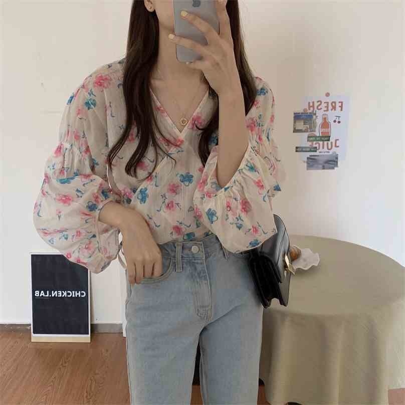 Vintage Beach Holiday Printed Florals V-Neck High Waist Blouses Sunscreen Vacation Sweet Chic Girls Clothe 210525, Photo color
Vintage Beach Holiday Printed Florals V-Neck High Waist Blouses Sunscreen Vacation Sweet Chic Girls Clothe 210525, Photo color