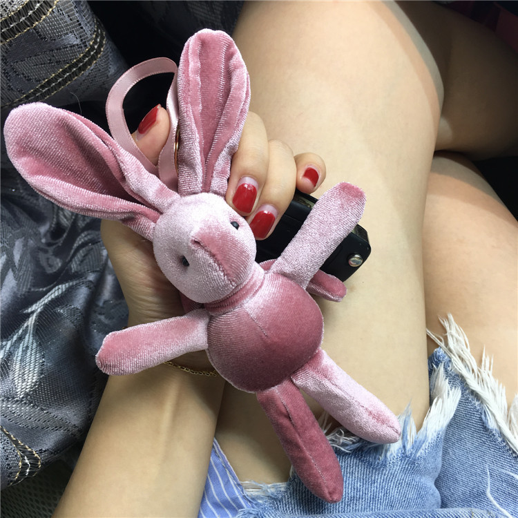 cute cartoon flannel rabbit keychain creative small gift bag pendant immortal flower accessories, Silver
cute cartoon flannel rabbit keychain creative small gift bag pendant immortal flower accessories, Silver
